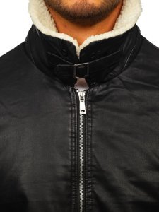 Men's Leather Jacket Black Bolf 1178