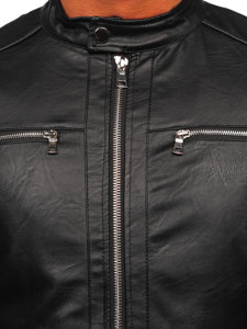 Men’s Leather Jacket Black Bolf 11Z8003-A