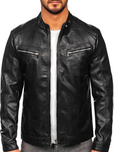 Men's Leather Jacket Black Bolf 11Z8016