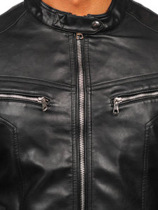 Men's Leather Jacket Black Bolf 11Z8016