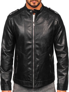 Men's Leather Jacket Black Bolf 11Z8020