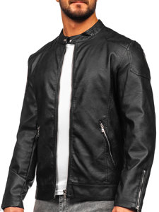 Men's Leather Jacket Black Bolf 11Z8027