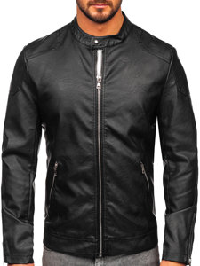 Men's Leather Jacket Black Bolf 11Z8027