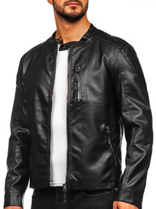 Men's Leather Jacket Black Bolf 11Z8057