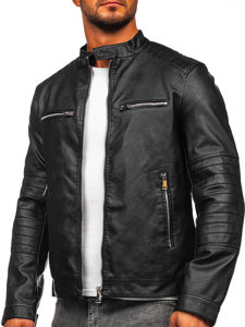 Men's Leather Jacket Black Bolf 11Z8066