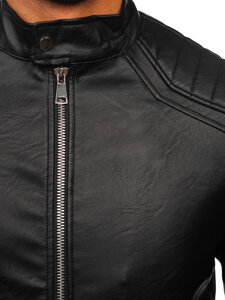 Men's Leather Jacket Black Bolf 11Z8139