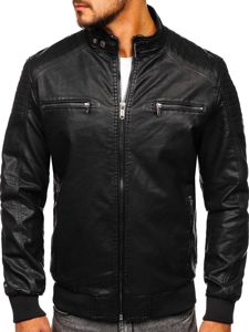 Men's Leather Jacket Black Bolf 2001