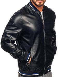 Men’s Leather Jacket Black Bolf 6707