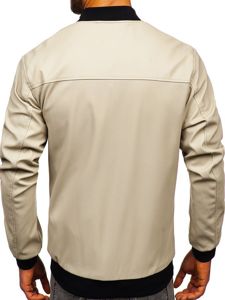 Men's Leather Jacket Ecru Bolf 6124