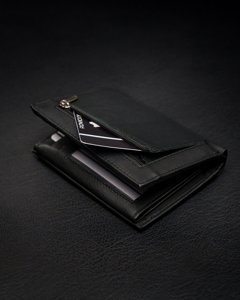 Men's Leather Wallet Black 12227