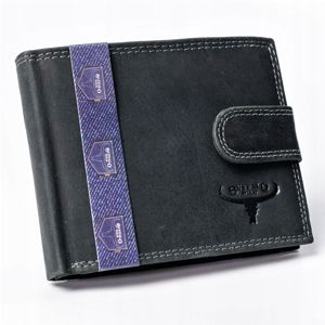 Men's Leather Wallet Black 2227