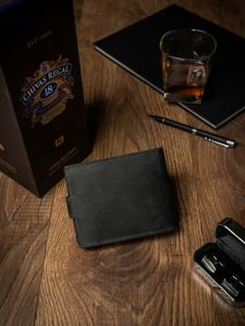 Men's Leather Wallet Black 2227