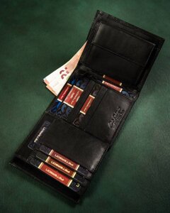 Men's Leather Wallet Black 22799