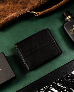 Men's Leather Wallet Black 23521