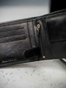 Men's Leather Wallet Black 3080