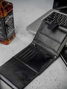 Men's Leather Wallet Black 3082