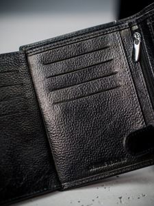 Men's Leather Wallet Black 3082