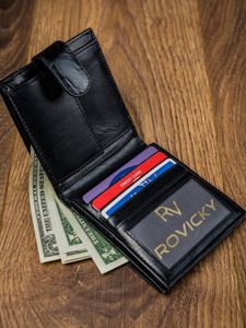 Men's Leather Wallet Black 4588