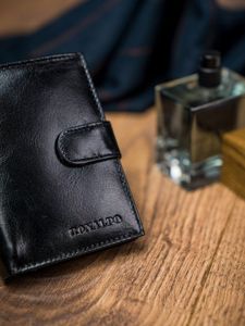 Men's Leather Wallet Black 4597