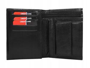 Men's Leather Wallet Black 612