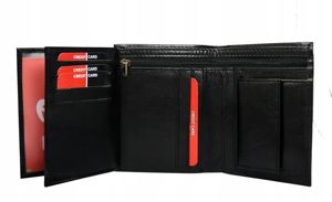 Men's Leather Wallet Black 612