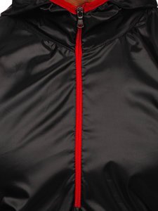 Men's Lightweight Anorak Jacket with hood Black Bolf 5061