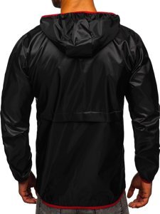 Men's Lightweight Anorak Jacket with hood Black Bolf 5061