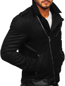 Men's Lightweight Biker Jacket Black 79M15501