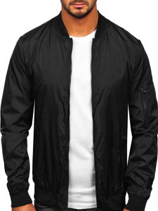 Men's Lightweight Bomber Jacket Black 8M97