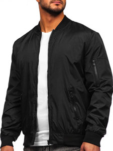 Men's Lightweight Bomber Jacket Black 8M97