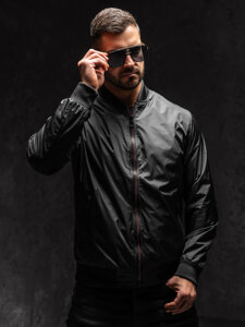 Men's Lightweight Bomber Jacket Black Bolf 7116A1