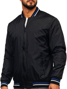 Men's Lightweight Bomber Jacket Black Bolf 7147