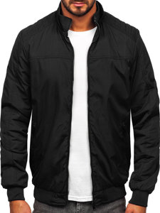 Men's Lightweight Bomber Jacket Black Bolf 84M3008