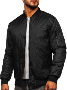 Men's Lightweight Bomber Jacket Black Bolf AK95