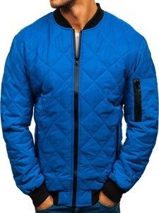 Men's Lightweight Bomber Jacket Blue Bolf AK76