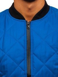 Men's Lightweight Bomber Jacket Blue Bolf AK76