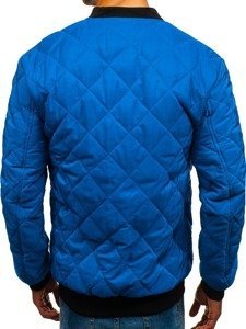 Men's Lightweight Bomber Jacket Blue Bolf AK76