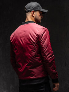 Men's Lightweight Bomber Jacket Claret Bolf AK95A1