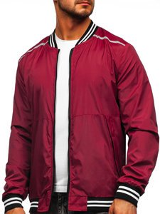 Men's Lightweight Bomber Jacket Claret Bolf M10298