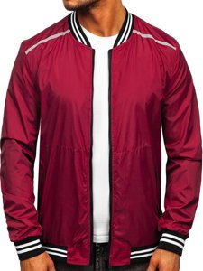 Men's Lightweight Bomber Jacket Claret Bolf M10298