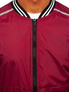 Men's Lightweight Bomber Jacket Claret Bolf M10298