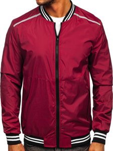 Men's Lightweight Bomber Jacket Claret Bolf M10298