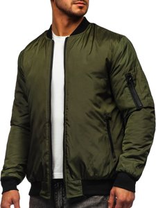 Men's Lightweight Bomber Jacket Green Bolf AK95