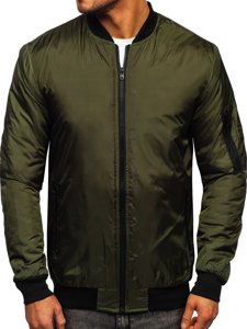 Men's Lightweight Bomber Jacket Green Bolf AK95