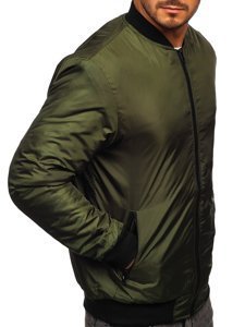 Men's Lightweight Bomber Jacket Green Bolf AK95