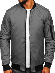 Men's Lightweight Bomber Jacket Grey Bolf AK95