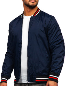 Men's Lightweight Bomber Jacket Navy Blue 8M96