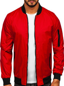 Men's Lightweight Bomber Jacket Red Bolf 5M708