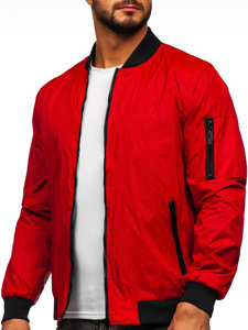 Men's Lightweight Bomber Jacket Red Bolf 5M708