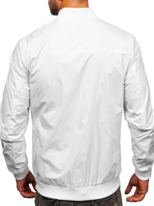 Men's Lightweight Bomber Jacket White Bolf 7116